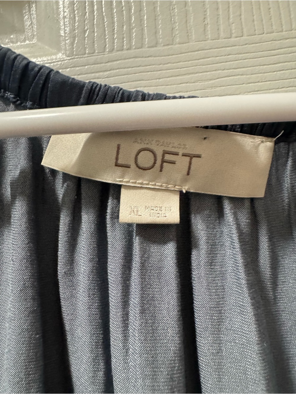 LOFT Blue Ruffle Off-Shoulder Blouse - Picture 2 of 4